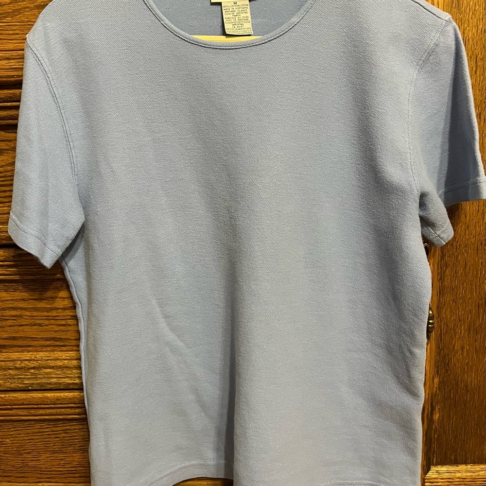 Talbots shirt, size medium, light blue, very comfy, lightweight, smoke free home
